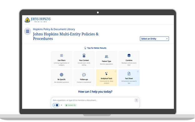 AI Assistant Improves Information Access in Hopkins Policies Online
